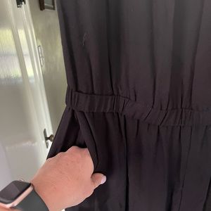 Wayf black cotton sleeveless pantsuit